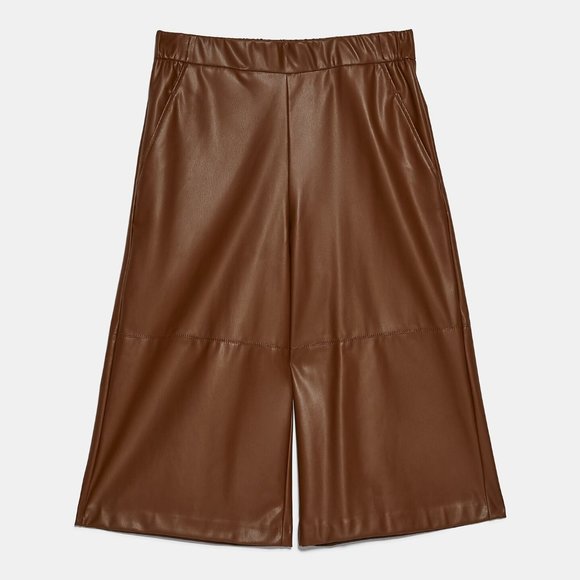 Zara Faux Leather Long Shorts - Picture 8 of 8